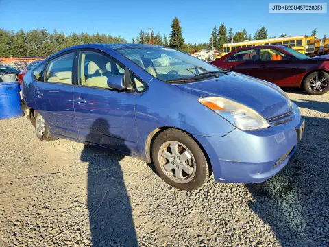 2005 Toyota Prius Base VIN JTDKB20U457028951 фото 4
