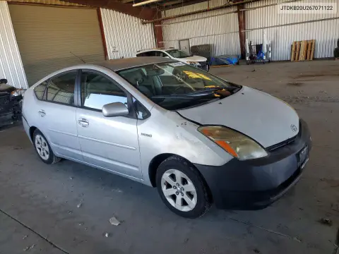 2006 Toyota Prius Base VIN JTDKB20U267071122 фото 4