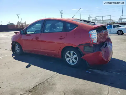 2006 Toyota Prius Base VIN JTDKB20UX67069540 фото 2