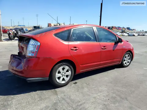 2006 Toyota Prius Base VIN JTDKB20UX67069540 фото 3