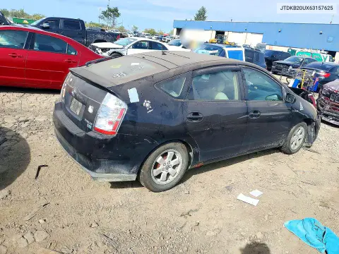 2006 Toyota Prius Base VIN JTDKB20UX63157625 фото 3