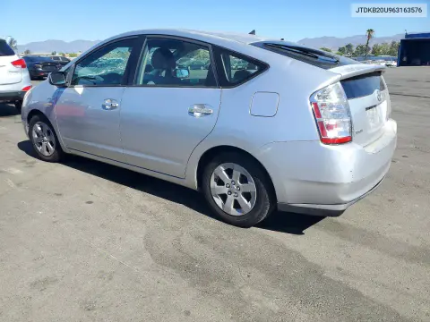 2006 Toyota Prius Base VIN JTDKB20U963163576 фото 2
