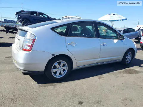 2006 Toyota Prius Base VIN JTDKB20U963163576 фото 3