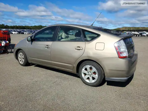 JTDKB20U577549907 — 2007 Toyota Prius, фото 2 с аукциона Copart 16.10.2026, Естественный износ