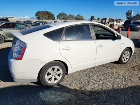 2007 Toyota Prius Base VIN JTDKB20U277669079 фото 3