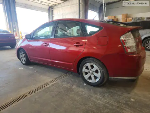 2007 Toyota Prius Base VIN JTDKB20U177680431 фото 2