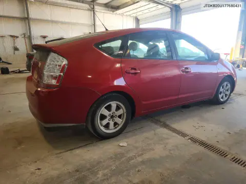 2007 Toyota Prius Base VIN JTDKB20U177680431 фото 3