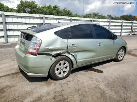 2008 Toyota Prius Base VIN JTDKB20UX83414012 фото 3