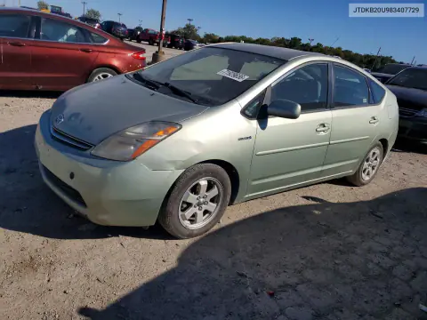 2008 Toyota Prius Base VIN JTDKB20U983407729 фото 1