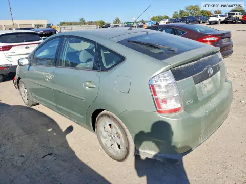 2008 Toyota Prius Base VIN JTDKB20U983407729 фото 2