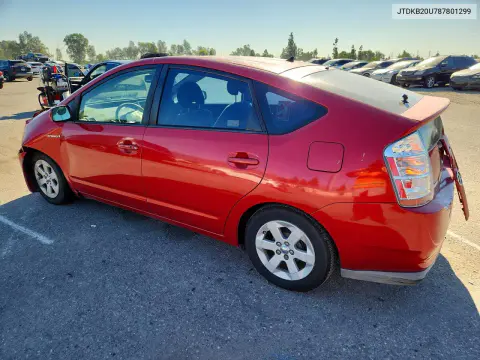2008 Toyota Prius Base VIN JTDKB20U787801299 фото 2