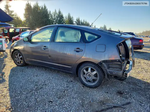2008 Toyota Prius Touring VIN JTDKB20U283375786 фото 2
