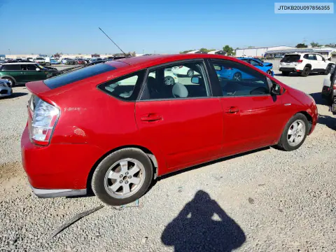 2009 Toyota Prius Base VIN JTDKB20U097856355 фото 3