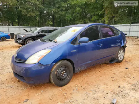 2009 Toyota Prius Base VIN JTDKB20U997848738 фото 1