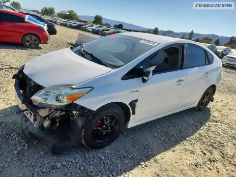JTDKN3DU7A5157490 — 2010 Toyota Prius, Передняя часть, фото до ремонта