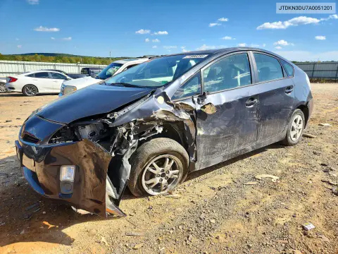 JTDKN3DU7A0051201 — 2010 Toyota Prius, Передняя часть, фото до ремонта