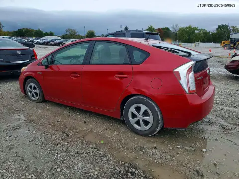 2012 Toyota Prius Two VIN JTDKN3DU3C5459863 фото 2