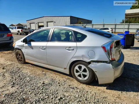 2012 Toyota Prius Three VIN JTDKN3DUXC5515958 фото 2