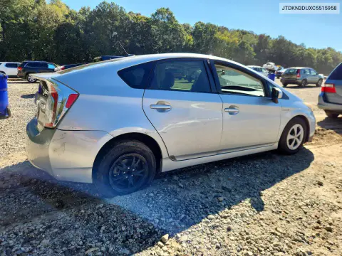 2012 Toyota Prius Three VIN JTDKN3DUXC5515958 фото 3