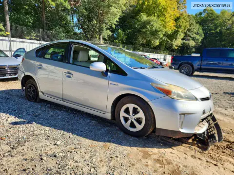 2012 Toyota Prius Three VIN JTDKN3DUXC5515958 фото 4
