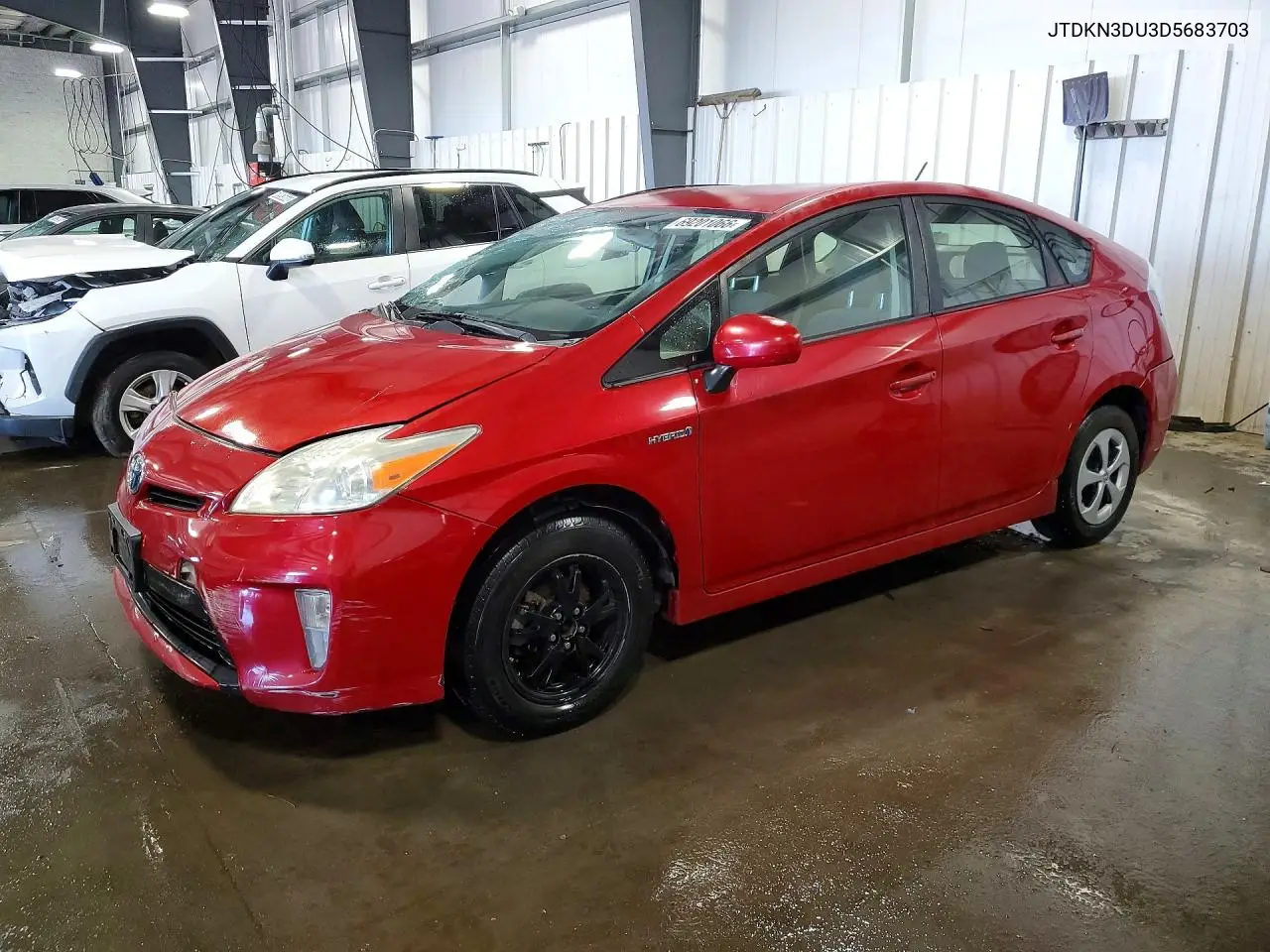 JTDKN3DU3D5683703 Toyota Prius 2013 — повреждение Сторона, фото до ремонта