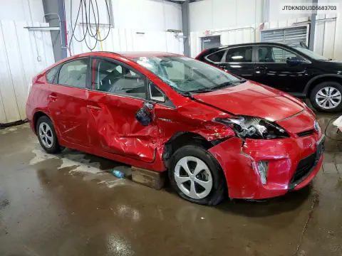 JTDKN3DU3D5683703 — 2013 Toyota Prius, фото 4 с аукциона Copart, Сторона