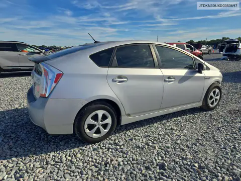 JTDKN3DUXD0353697 — 2013 Toyota Prius, фото 3 с аукциона Copart, Передняя часть