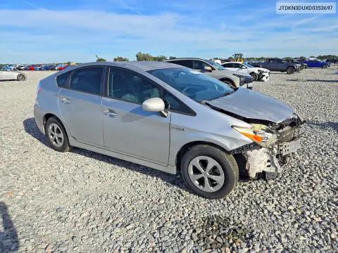 JTDKN3DUXD0353697 — 2013 Toyota Prius, фото 4 с аукциона Copart, Передняя часть