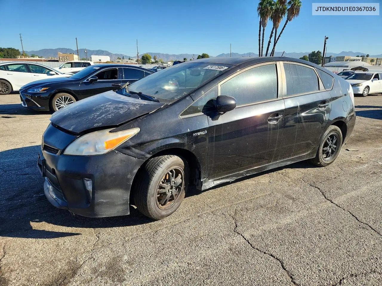 2014 Toyota Prius Four VIN JTDKN3DU1E0367036 фото 1