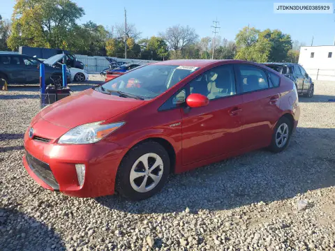 JTDKN3DU9E0385929 — 2014 Toyota Prius, Передняя часть, фото до ремонта