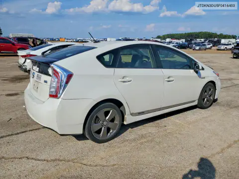 JTDKN3DU5F0416403 — 2015 Toyota Prius, фото 3 с аукциона Copart, Передняя часть