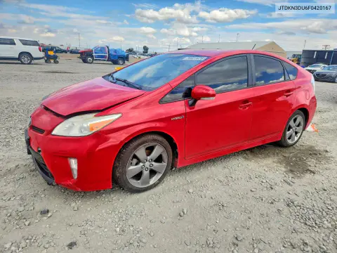 JTDKN3DU6F0420167 — 2015 Toyota Prius, Передняя часть, фото до ремонта