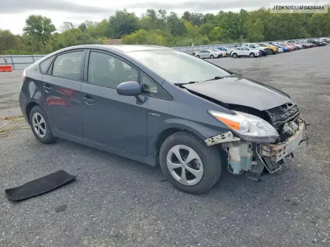 2015 Toyota Prius Two VIN JTDKN3DU4F0434486 фото 4
