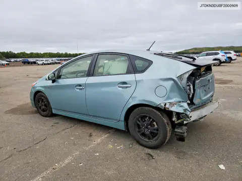 JTDKN3DU0F2000909 — 2015 Toyota Prius, фото 2 с аукциона Copart 19.10.2026, Задняя часть