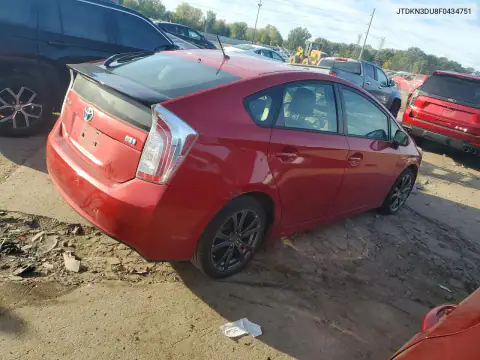 2015 Toyota Prius Two VIN JTDKN3DU8F0434751 фото 3