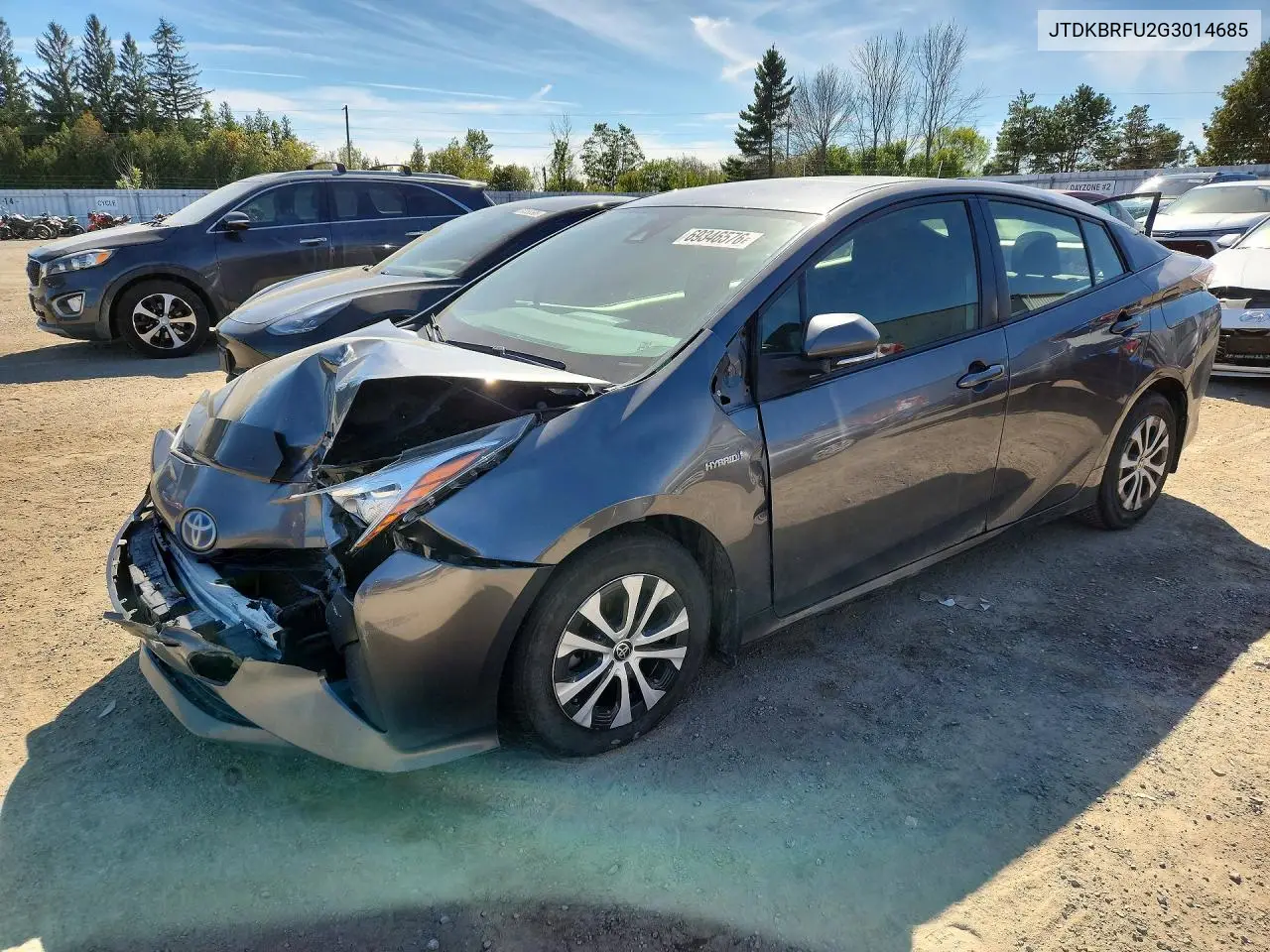 JTDKBRFU2G3014685 Toyota Prius 2016 — повреждение Передняя часть, фото до ремонта