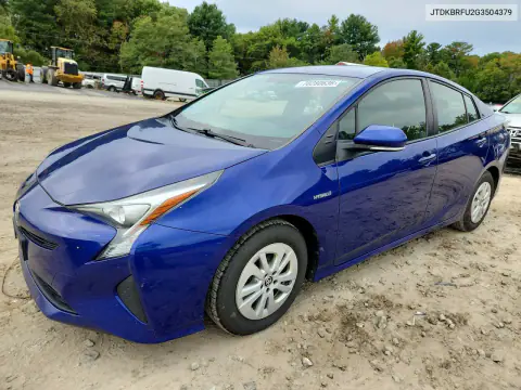 JTDKBRFU2G3504379 — 2016 Toyota Prius, Сторона, фото до ремонта