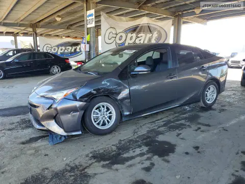 JTDKARFU6G3516442 — 2016 Toyota Prius, Передняя часть, фото до ремонта
