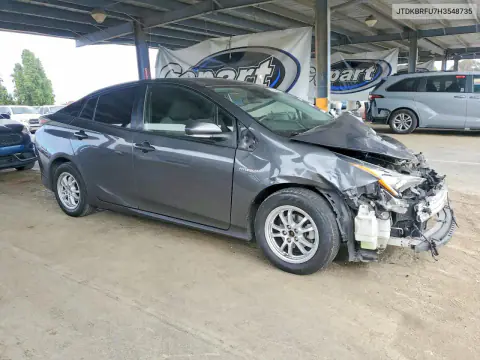 2017 Toyota Prius Two VIN JTDKBRFU7H3548735 фото 4