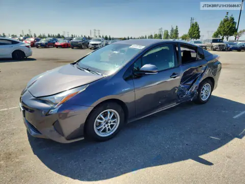 JTDKBRFU1H3568687 — 2017 Toyota Prius, Сторона, фото до ремонта