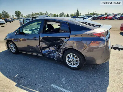 2017 Toyota Prius Two VIN JTDKBRFU1H3568687 фото 2
