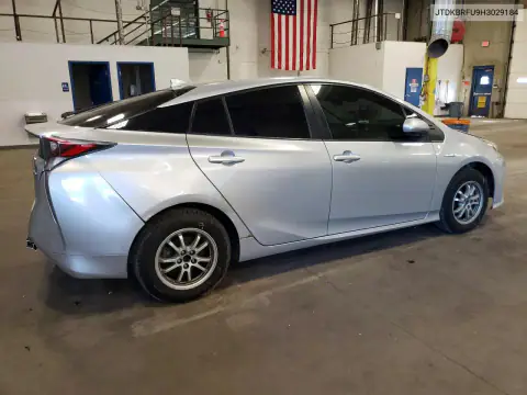 JTDKBRFU9H3029184 — 2017 Toyota Prius, фото 3 с аукциона Copart, Задняя часть