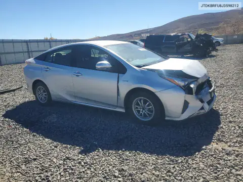 JTDKBRFU8J3598212 — 2018 Toyota Prius, фото 4 с аукциона Copart, Передняя часть