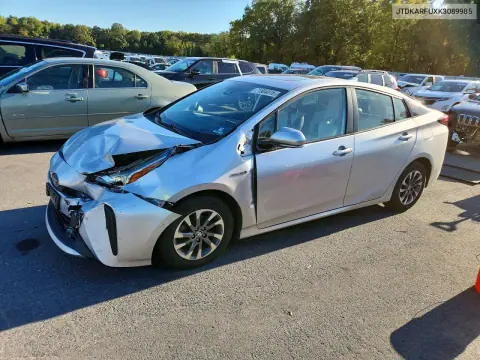 JTDKARFUXK3089985 — 2019 Toyota Prius, Передняя часть, фото до ремонта