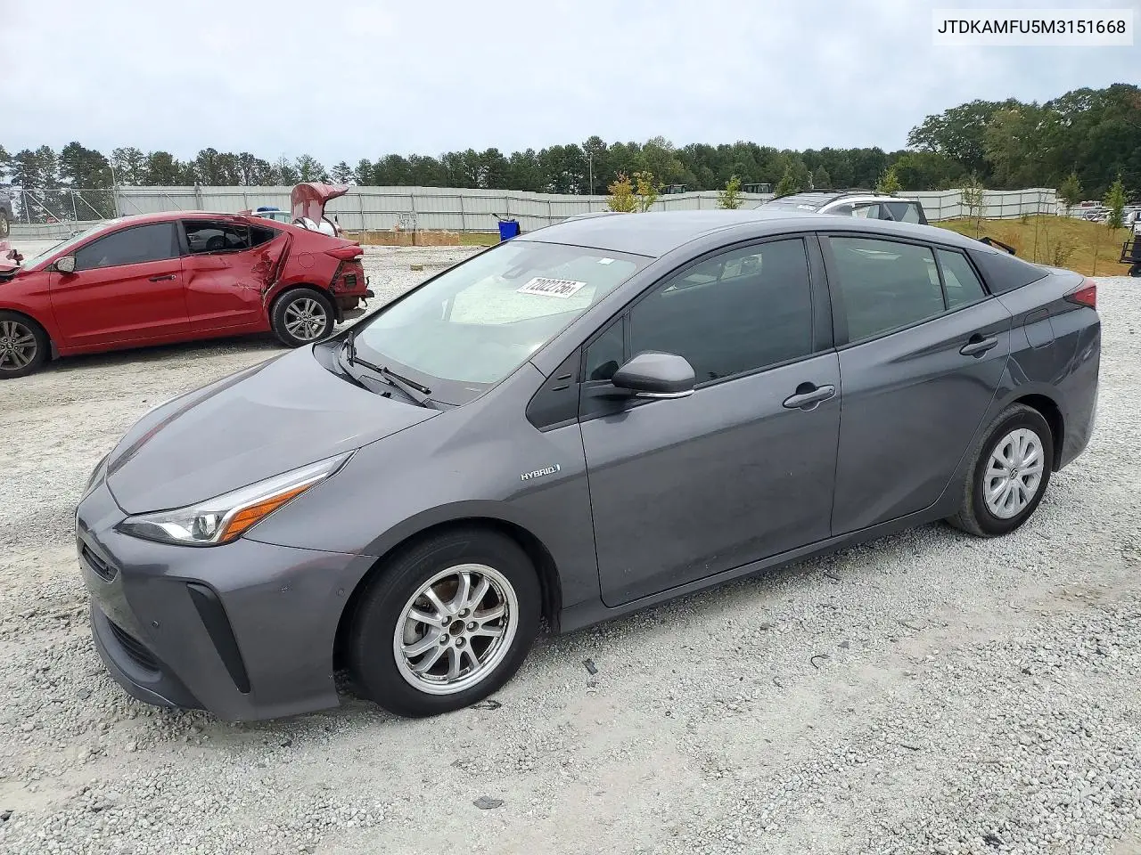 2021 Toyota Prius Le VIN JTDKAMFU5M3151668 фото 1