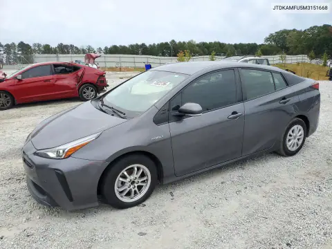 2021 Toyota Prius Le VIN JTDKAMFU5M3151668 фото 1