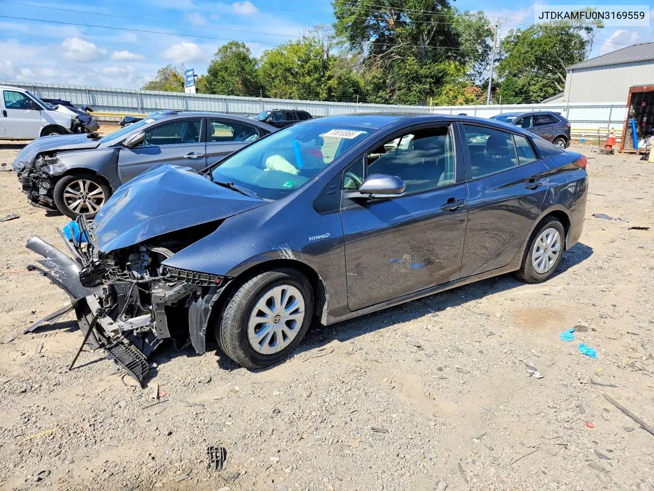 2022 Toyota Prius L Eco VIN JTDKAMFU0N3169559 фото 1