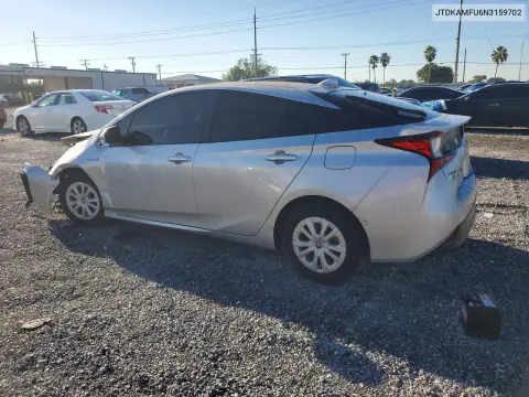 2022 Toyota Prius Le VIN JTDKAMFU6N3159702 фото 2