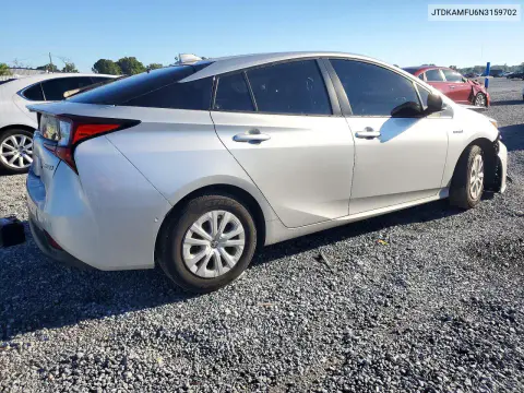 2022 Toyota Prius Le VIN JTDKAMFU6N3159702 фото 3