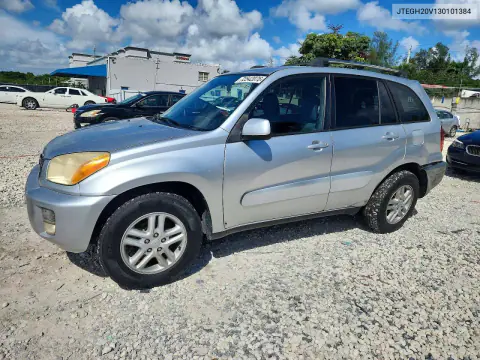 JTEGH20V130101384 — 2003 Toyota RAV4, Задняя часть, фото до ремонта